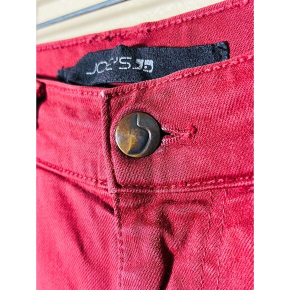 Joe's Jeans Maroon Denim Straight and Narrow Jeans 29 Waist Womens 8 - Picture 4 of 10